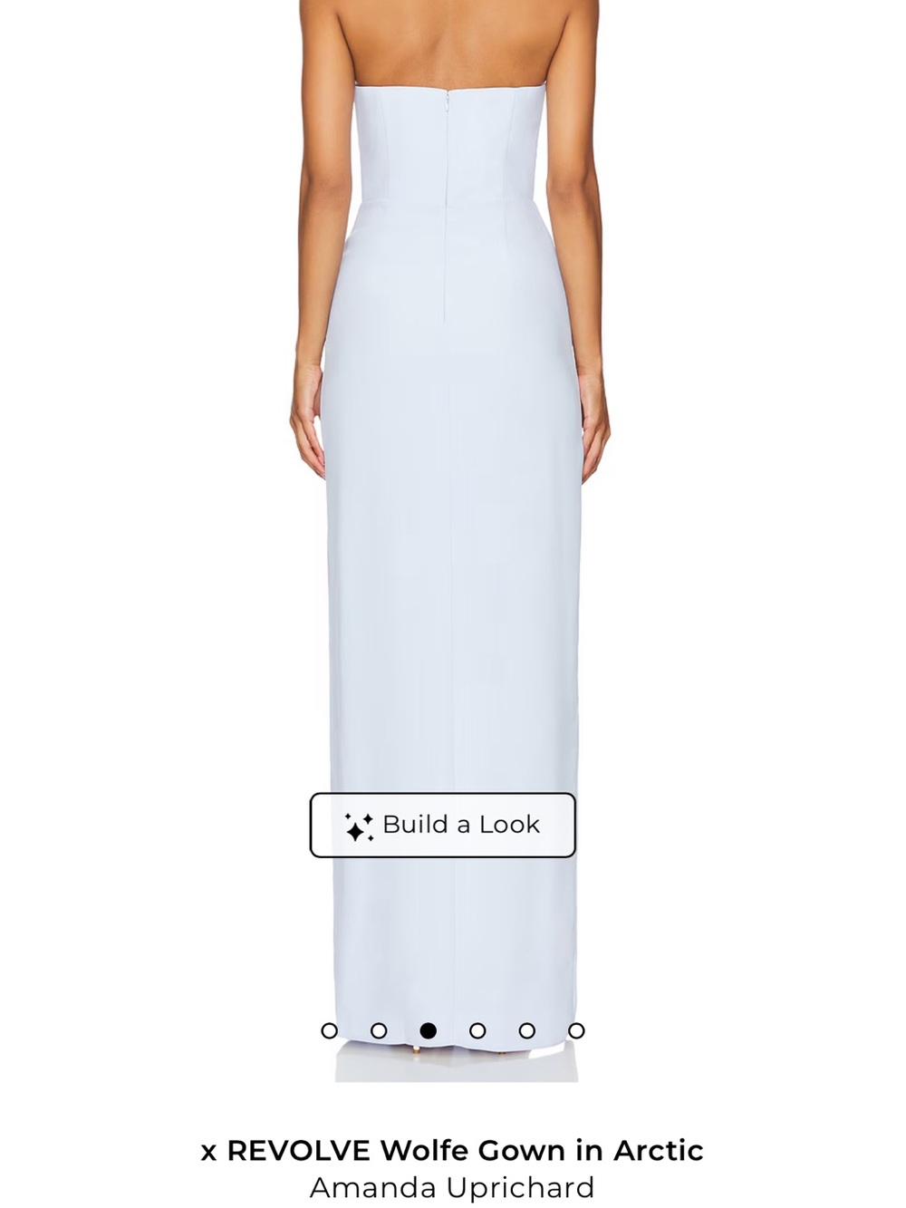 Amanda Uprichard Strapless Maxi Gown in Arctic White